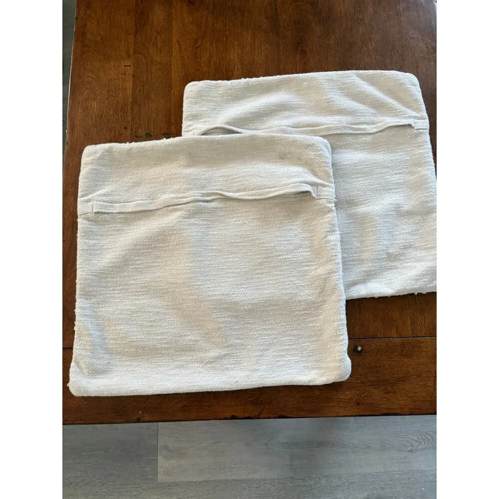 IKEA Golstarr Boho Textured Cushion Pillow Cover Natural Cream Set of 2